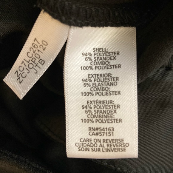 Very Gently Worn CALVIN KLEIN Black Pants with White Stripe, size 8 - Picture 4 of 6